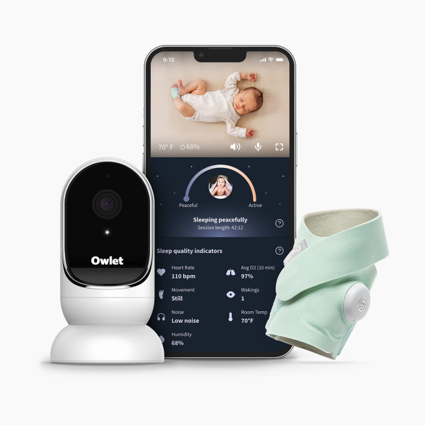 Owlet Dream Sock and Camera Monitor Duo - Mint.