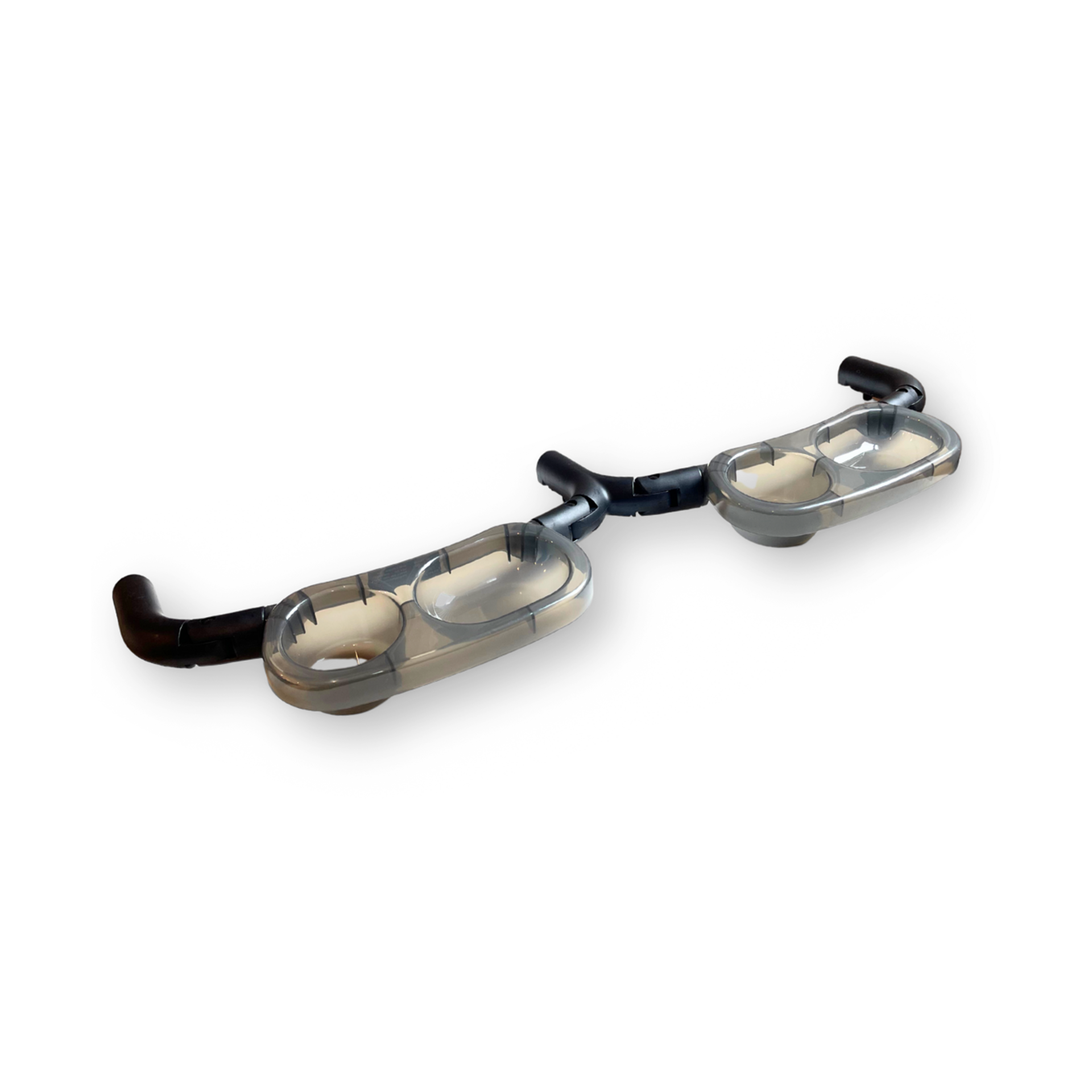 Zoe Twinᵛ² Double Snack Tray - Grey.