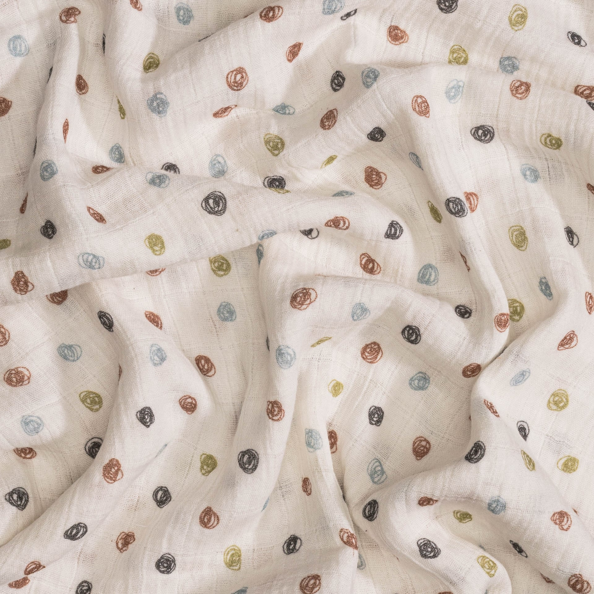 Crane Baby Cotton Muslin Swaddles (2 Pack) - Charlie Tractor/Dot.