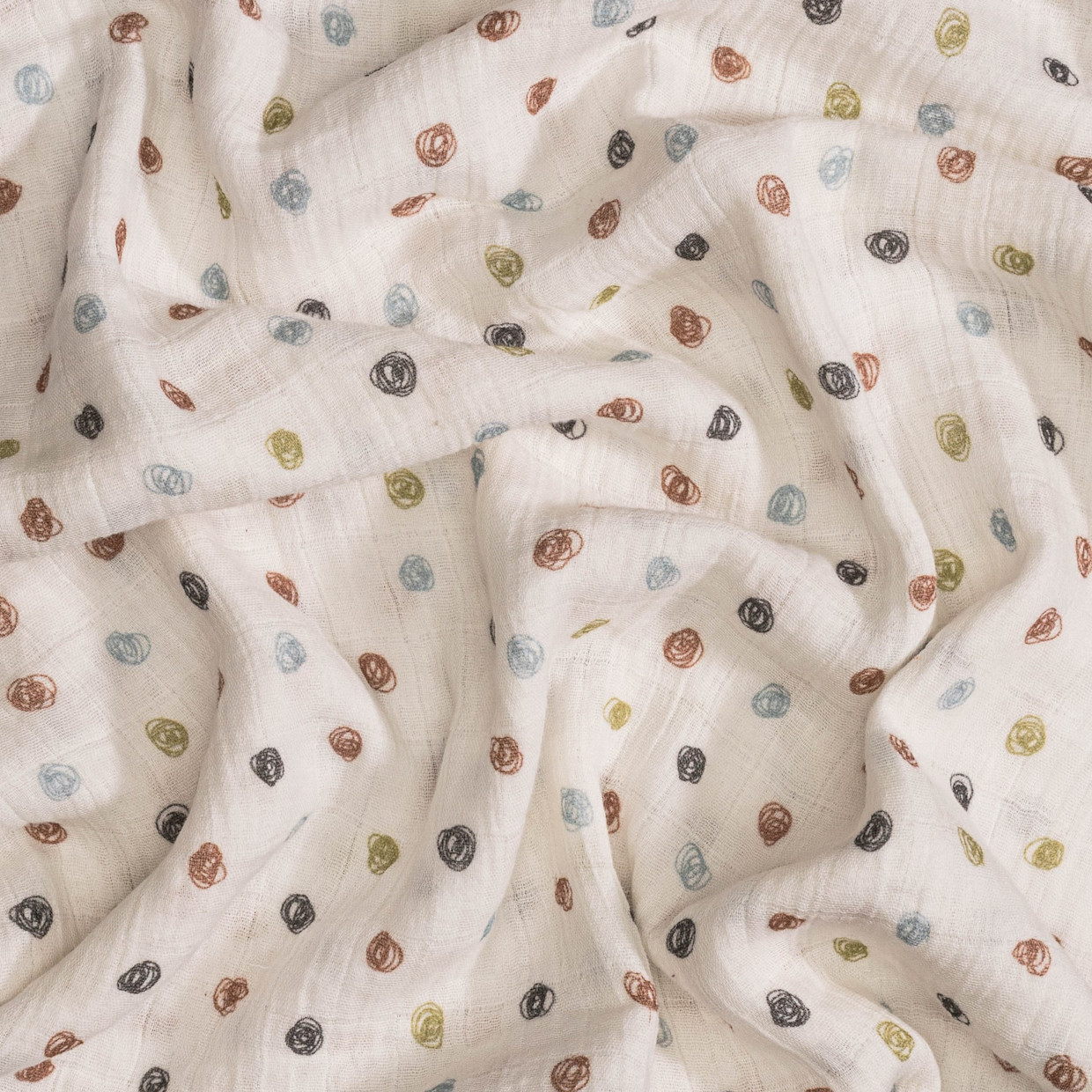 Crane Baby Cotton Muslin Swaddles (2 Pack) - Charlie Tractor/Dot.