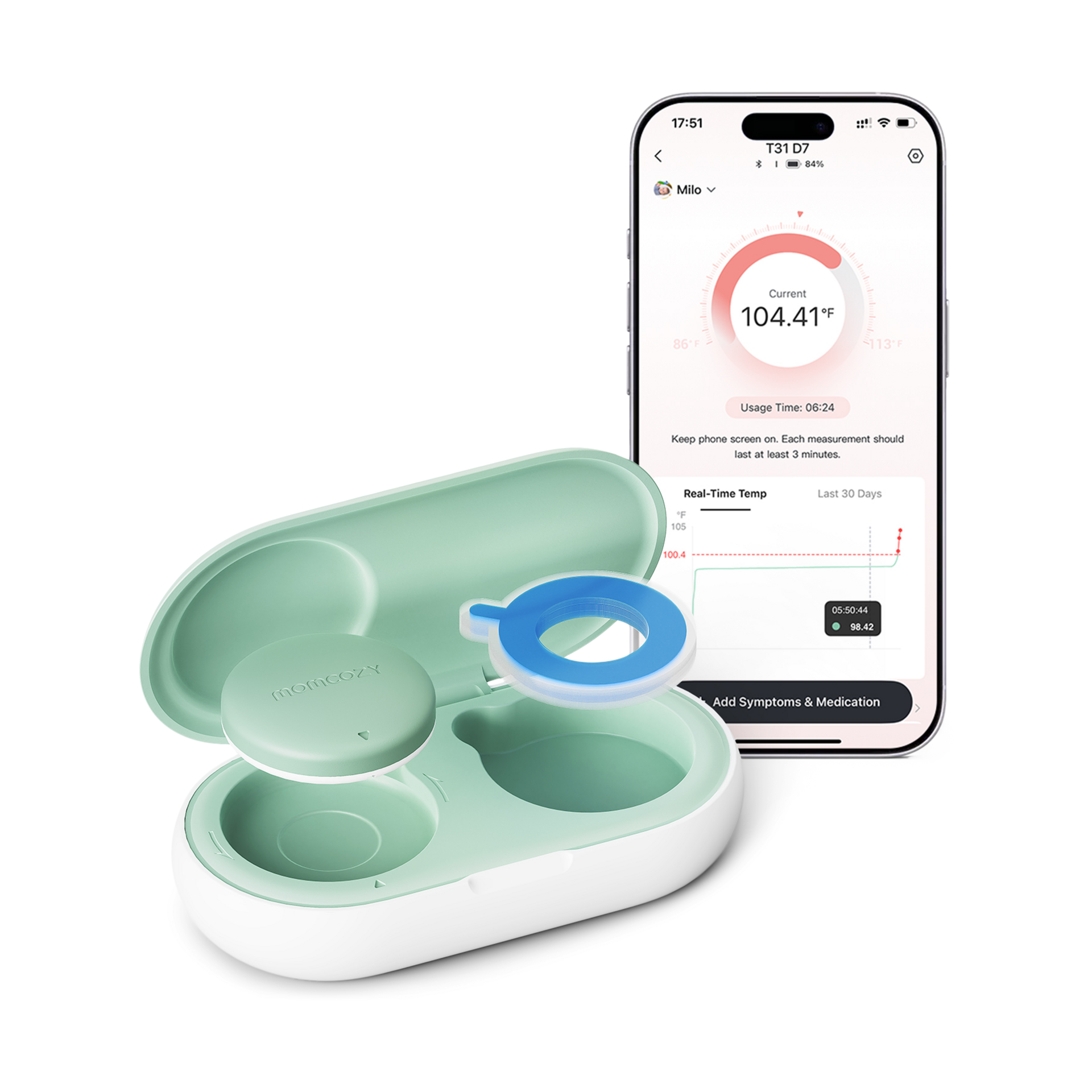 Momcozy Wearable Digital Thermometer.