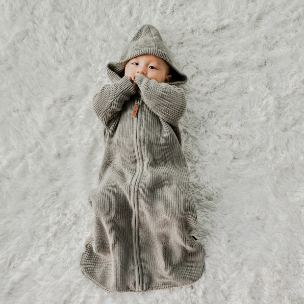 Goumi Kids Organic Knit Wearable Baby Blanket - Ash, M.