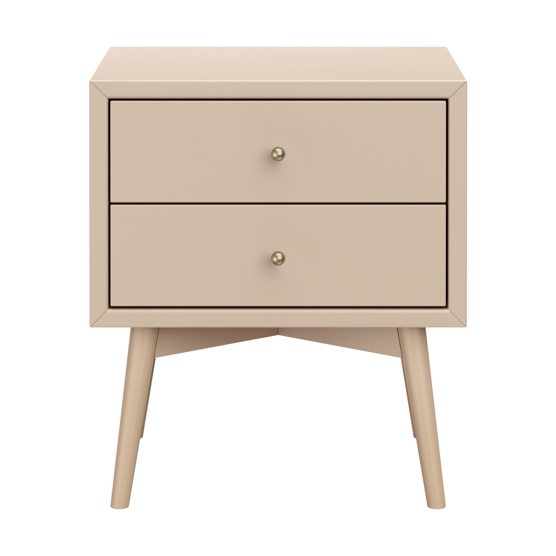 babyletto Palma Assembled Nightstand - Taupe.
