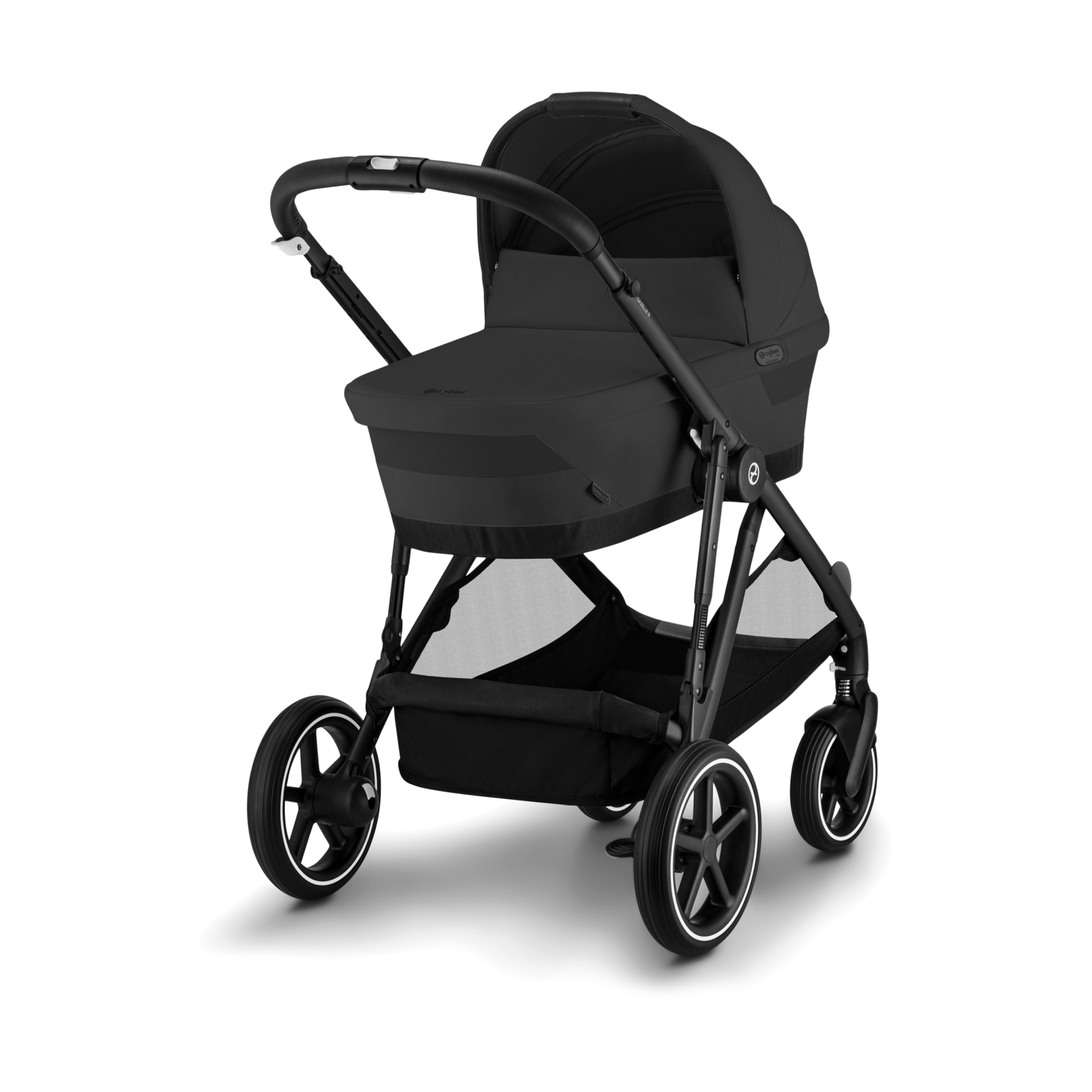 Cybex GAZELLE S Stroller + GAZELLE S Cot Bundle - Moon Black.