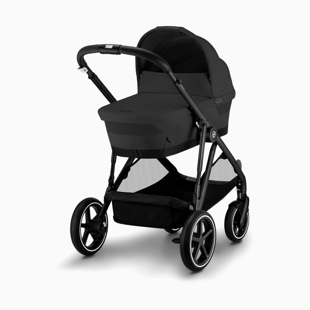 Cybex GAZELLE S Stroller + GAZELLE S Cot Bundle - Moon Black.