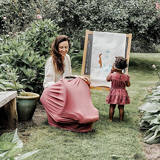 Simka Rose Multi Use Car Seat Cover - Mauve.