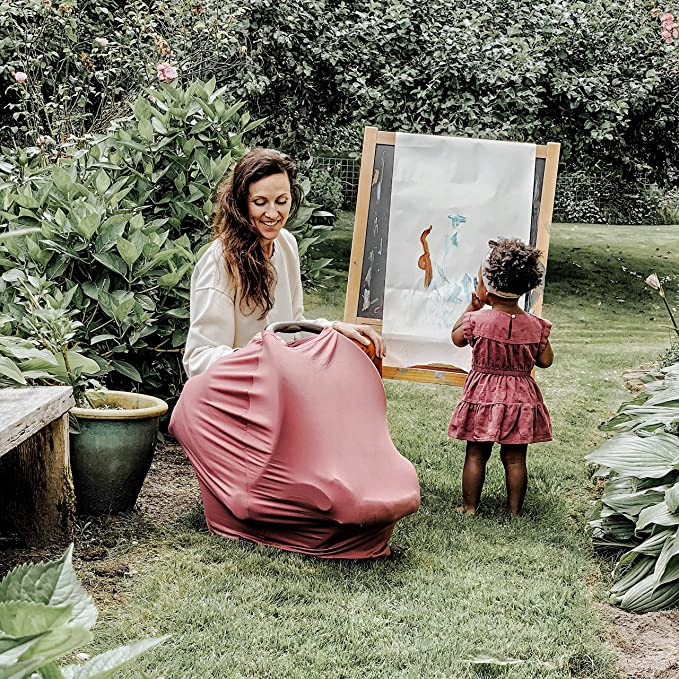 Simka Rose Multi Use Car Seat Cover - Mauve.