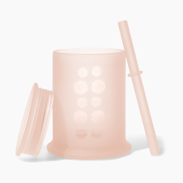 Olababy Training Cup with Lid + Straw - Coral.