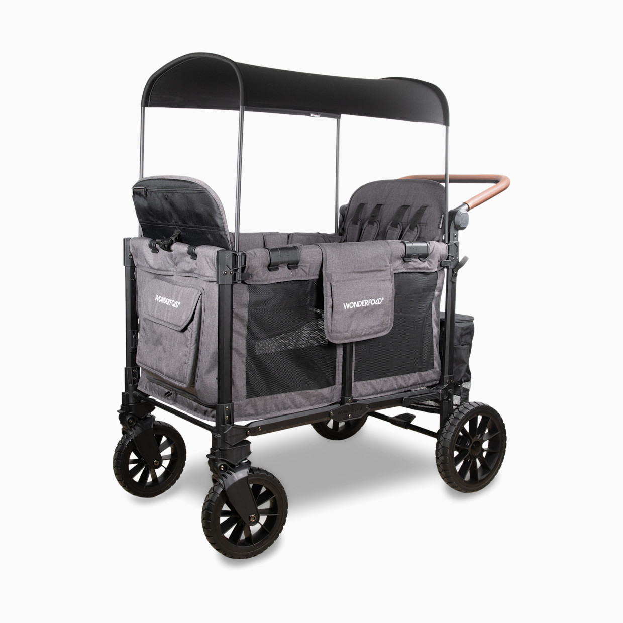 WonderFold Wagon W4 Luxe Pro Stroller Wagon - Charcoal Gray.