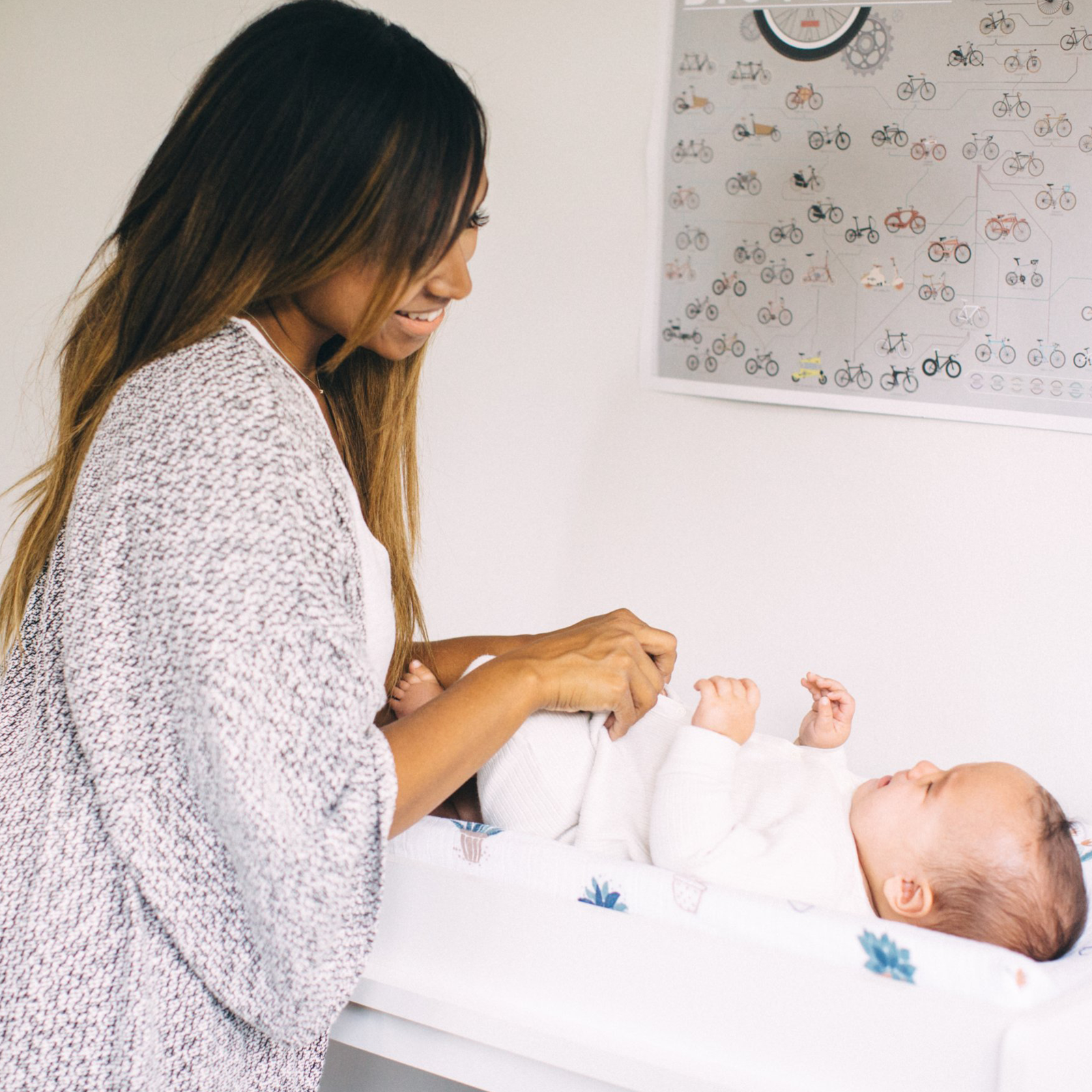 Little Unicorn Cotton Muslin Changing Pad Cover - Prickle Pots.