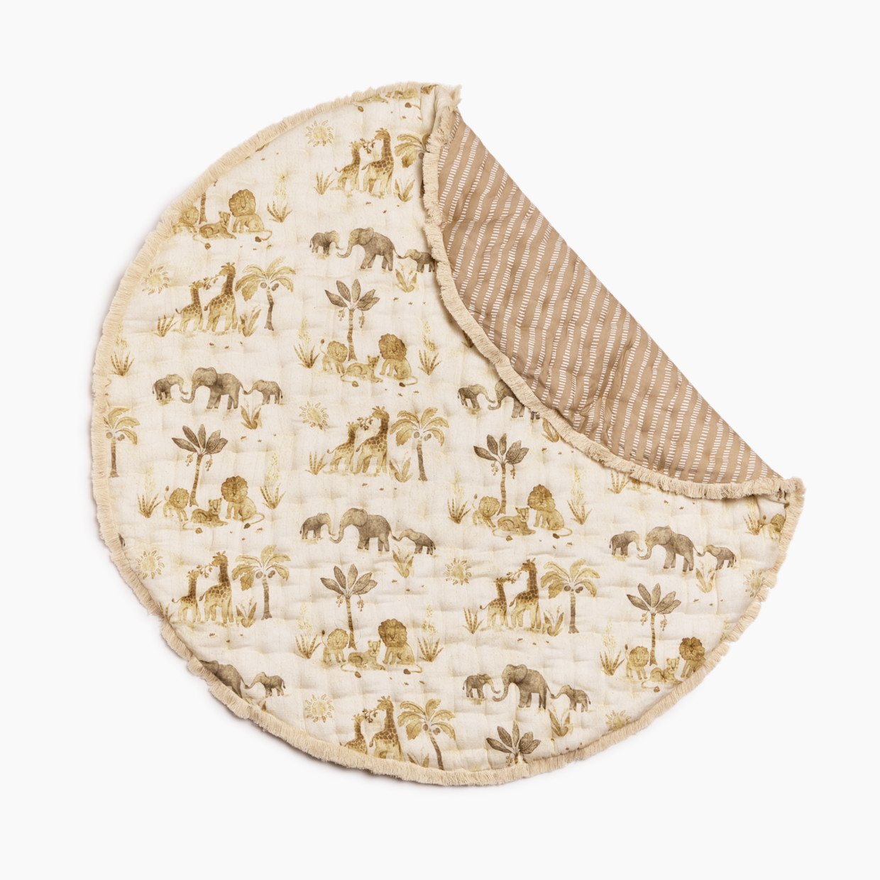 Tiny Kind Baby Quilted Play Mat - Jungle Family.