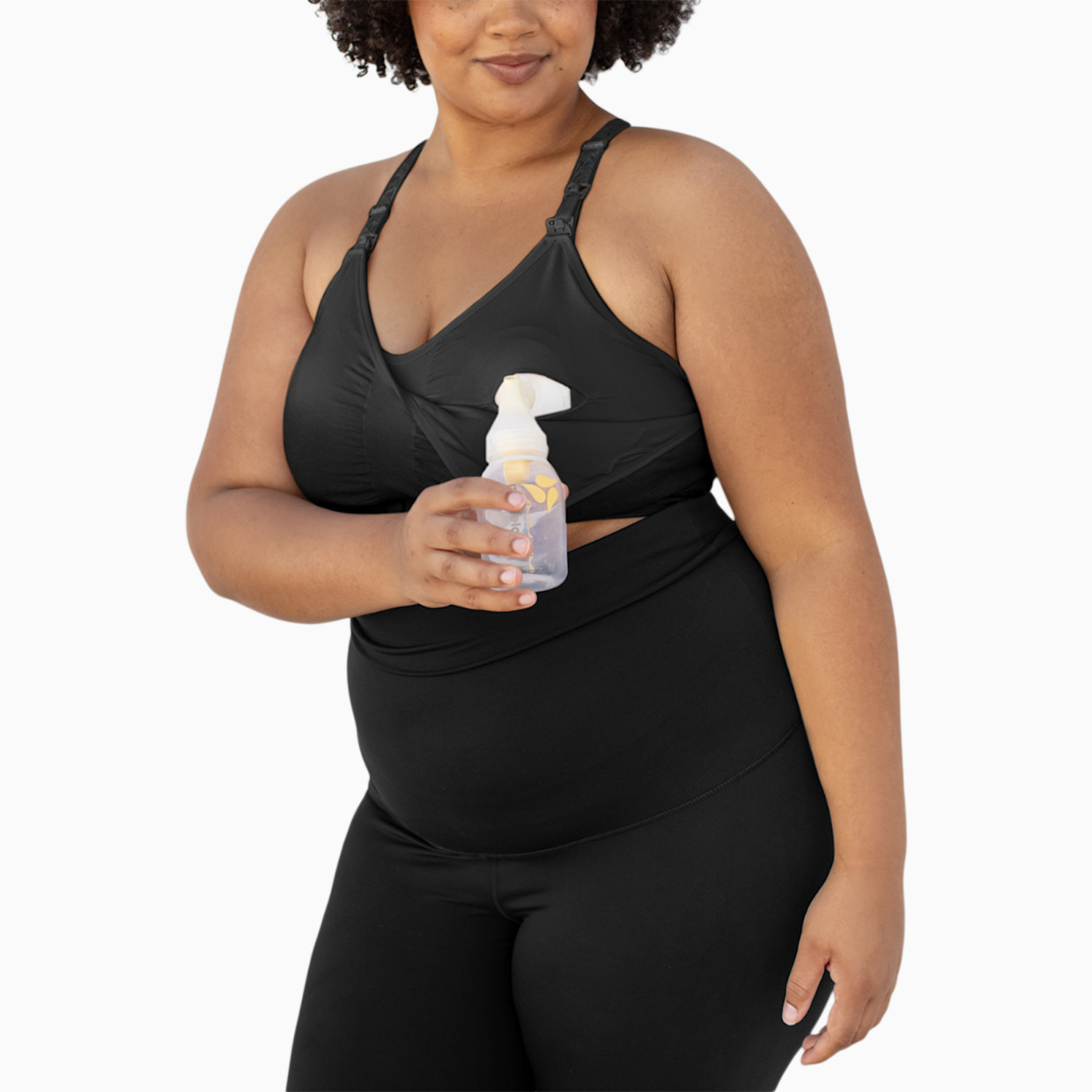 Kindred Bravely Sublime Hands-Free Pumping & Nursing Sports Bra - Black, 1 X Busty.