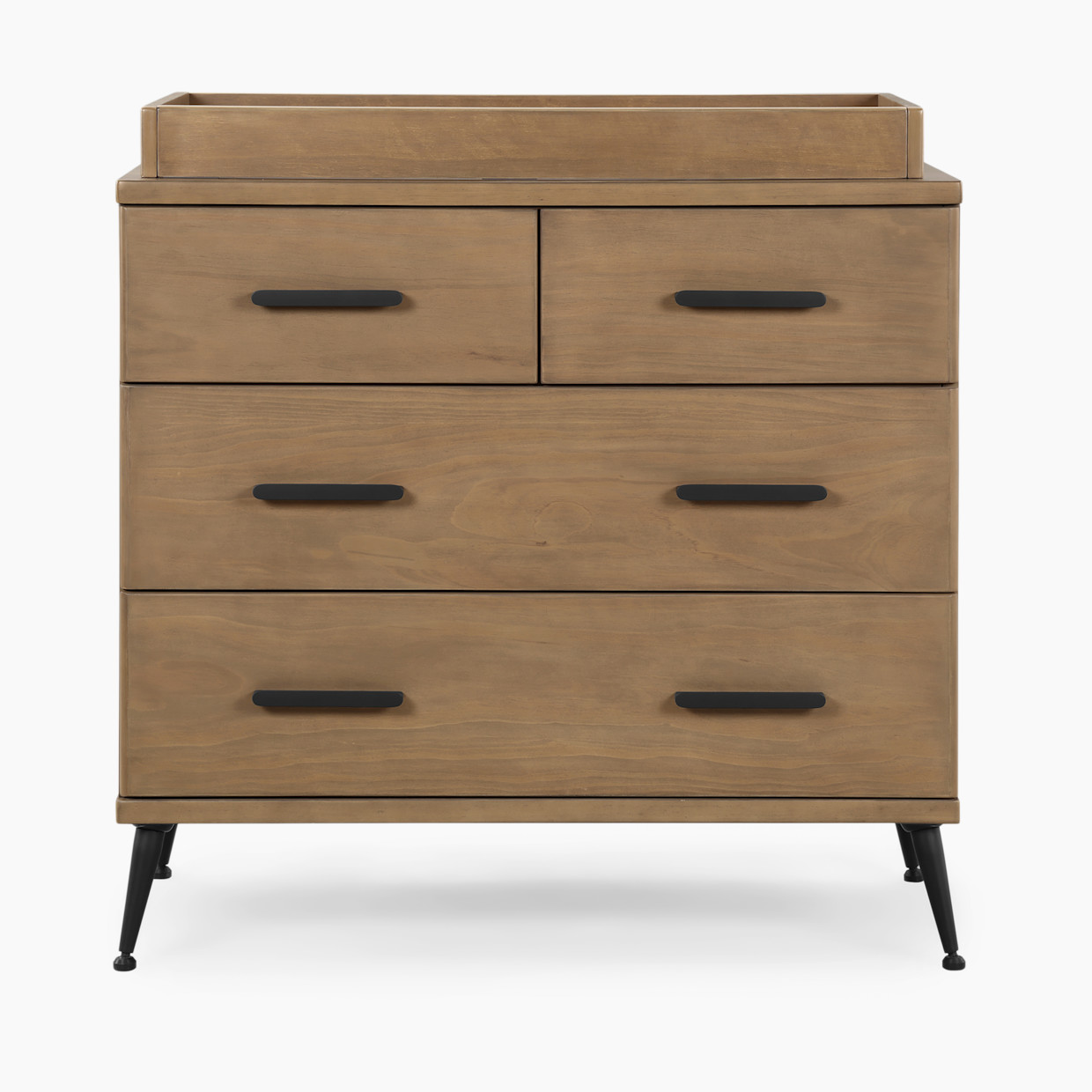 Delta Children Sloane 4 Drawer Dresser with Changing Top - Acorn /Matte Black.