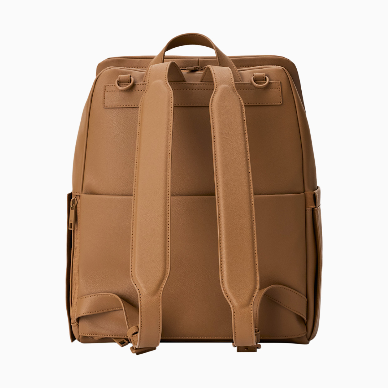 BEIS Travel The Everyday Diaper Backpack - Camel, Faux Leather.