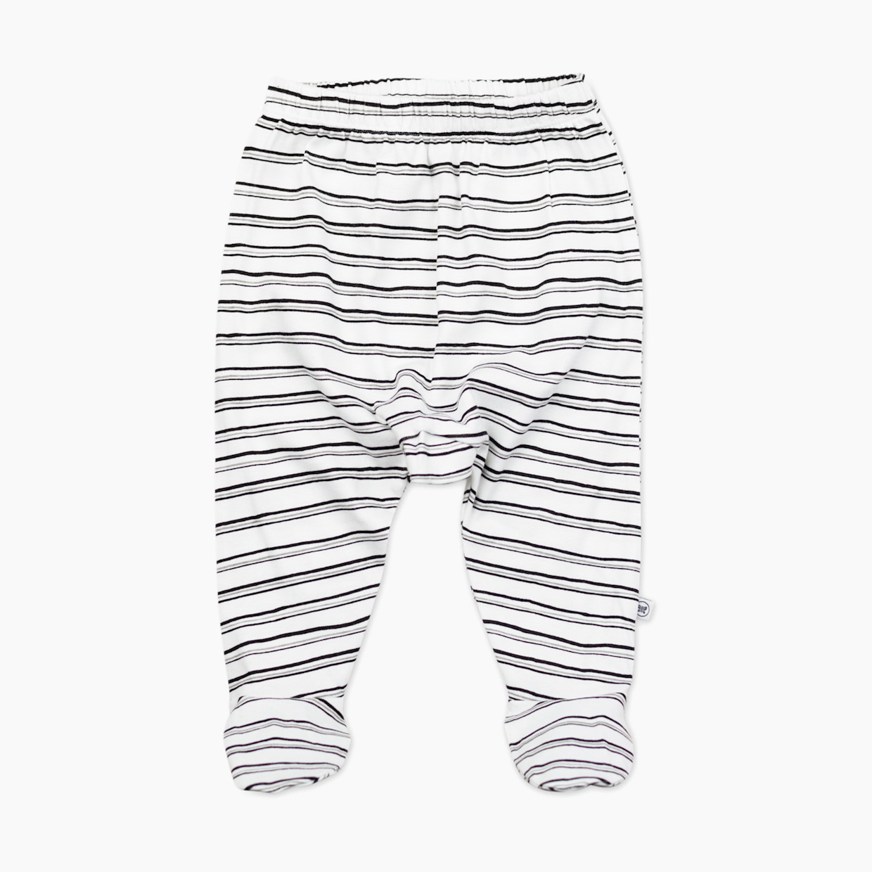 Honest Baby Clothing 3-Pack Organic Cotton Footed Harem Pants - Sketchy Stripe, Newborn.