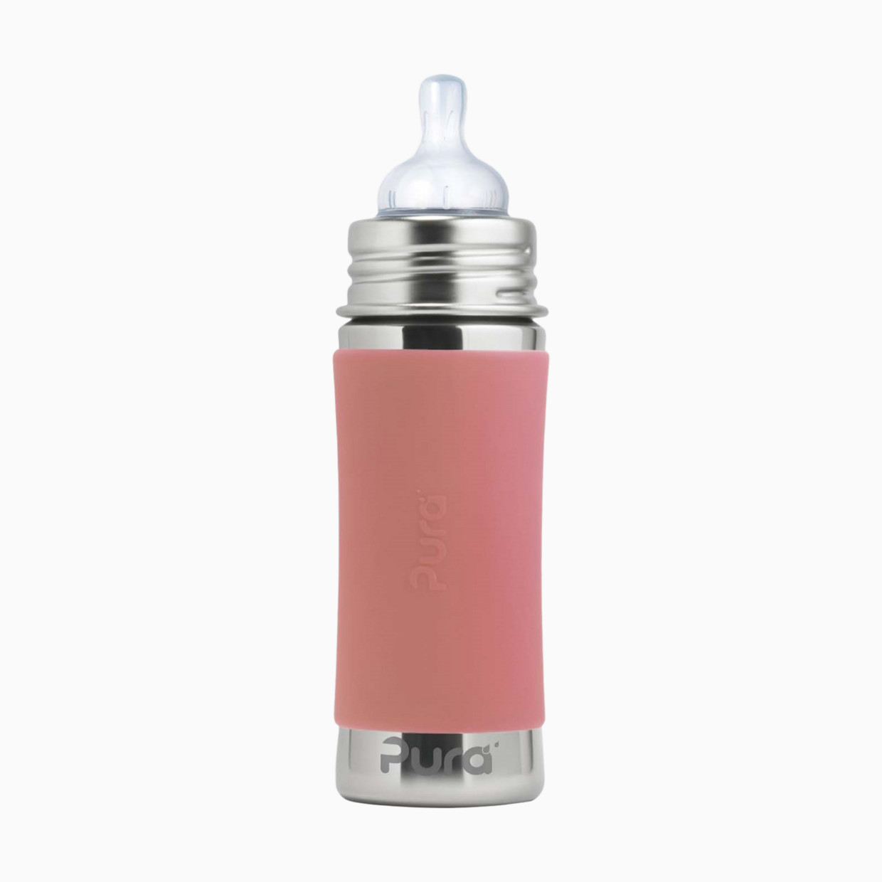 Pura Stainless Steel Baby Bottle - Rose, 9oz.