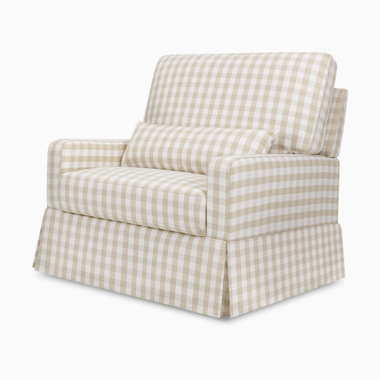 Namesake Crawford Pillowback Chair and a Half - Tan Gingham.