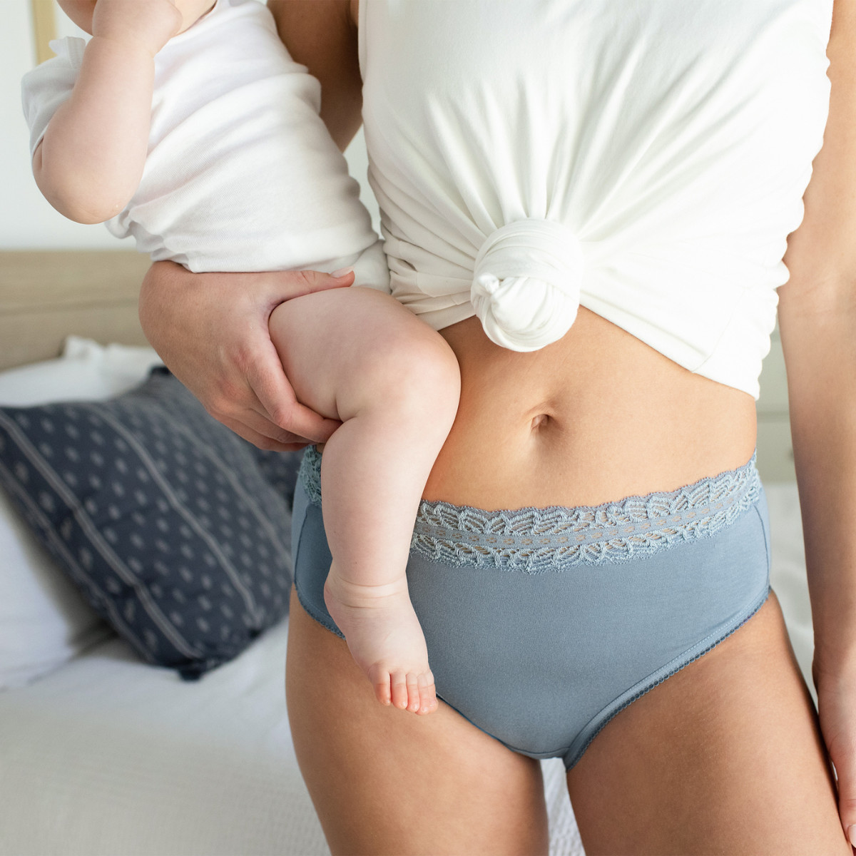 Kindred Bravely High Waist Postpartum Underwear & C-Section Recovery Maternity Panties (5 Pack) - Dusty Hues, Medium.