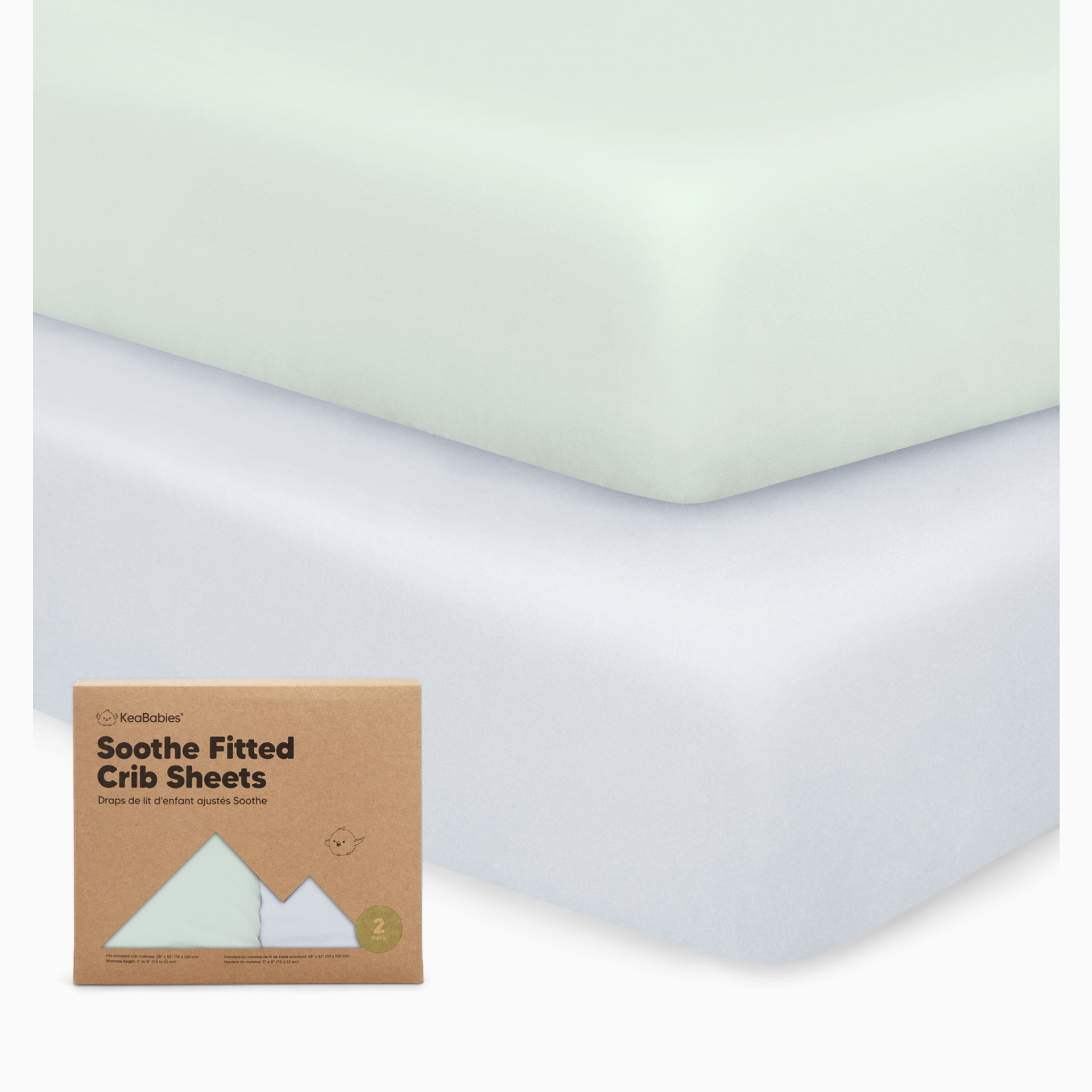 White Soothe Fitted Crib Sheet product.