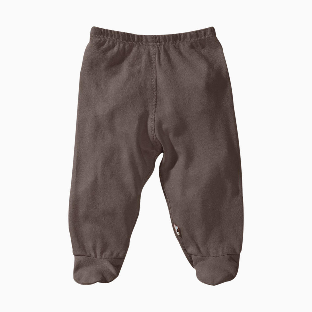 Babysoy Organic Cotton Solid Footie Pants - Acorn, 0-3 Months.