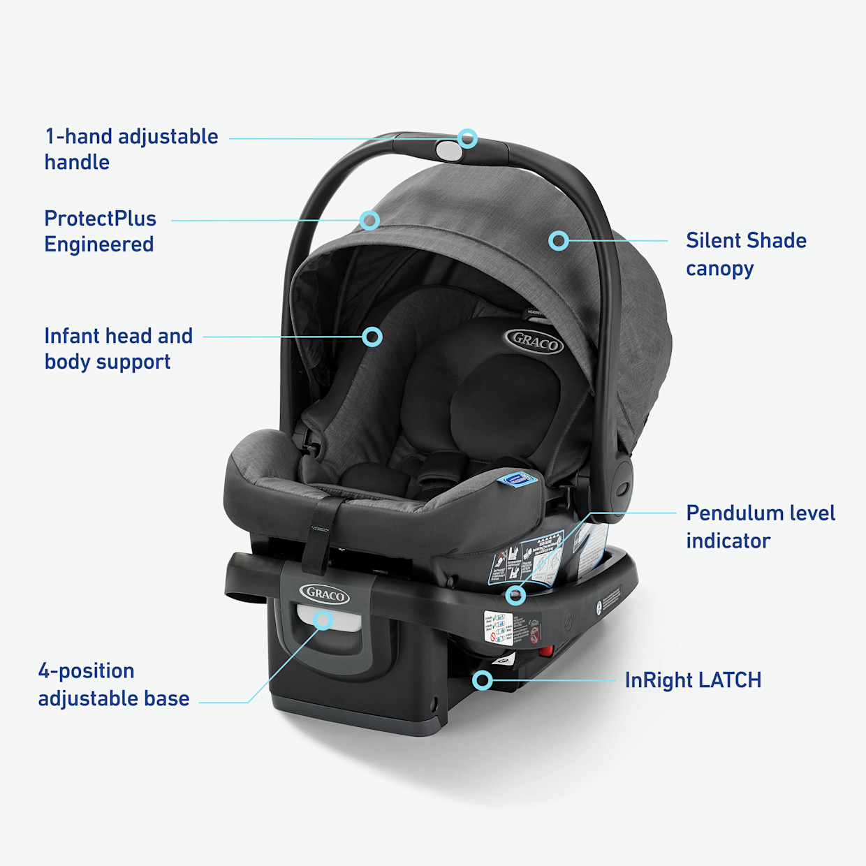 Graco SnugRide DLX Infant Car Seat ft. Load Leg Technology - Astaire.