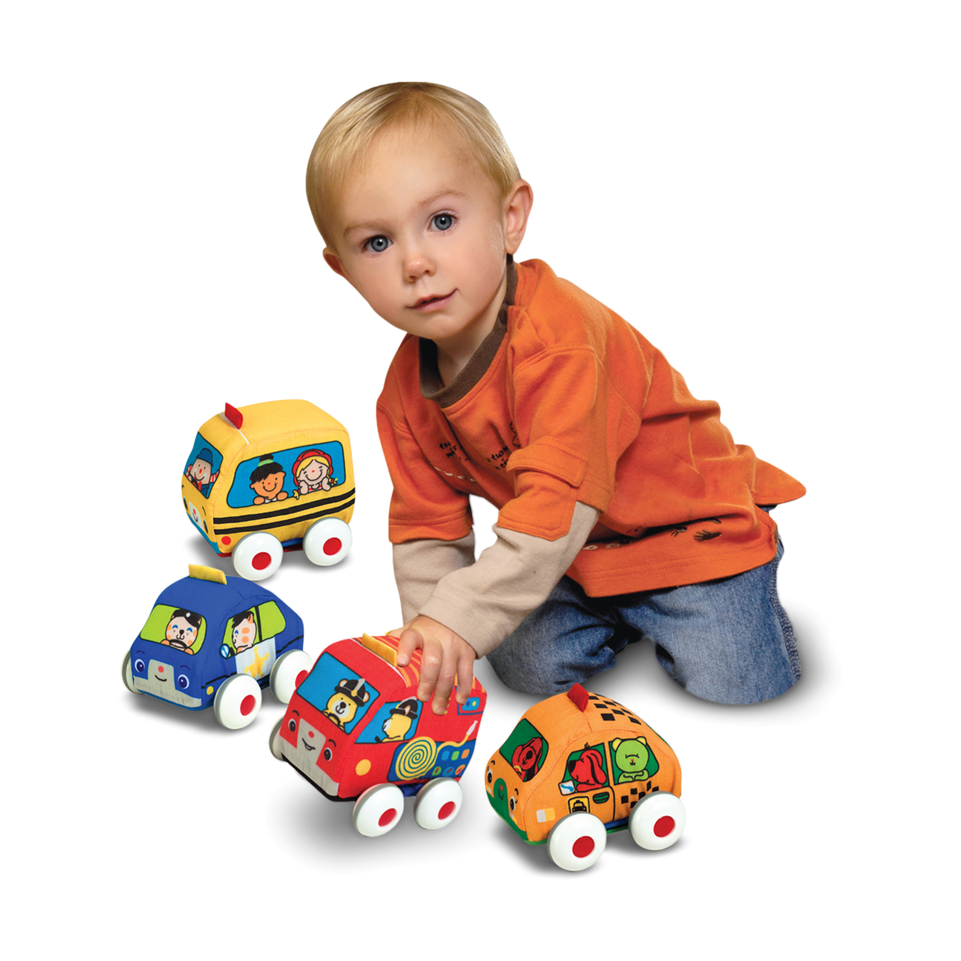 Melissa & Doug Pull-Back Town Vehicles Baby and Toddler Toy.