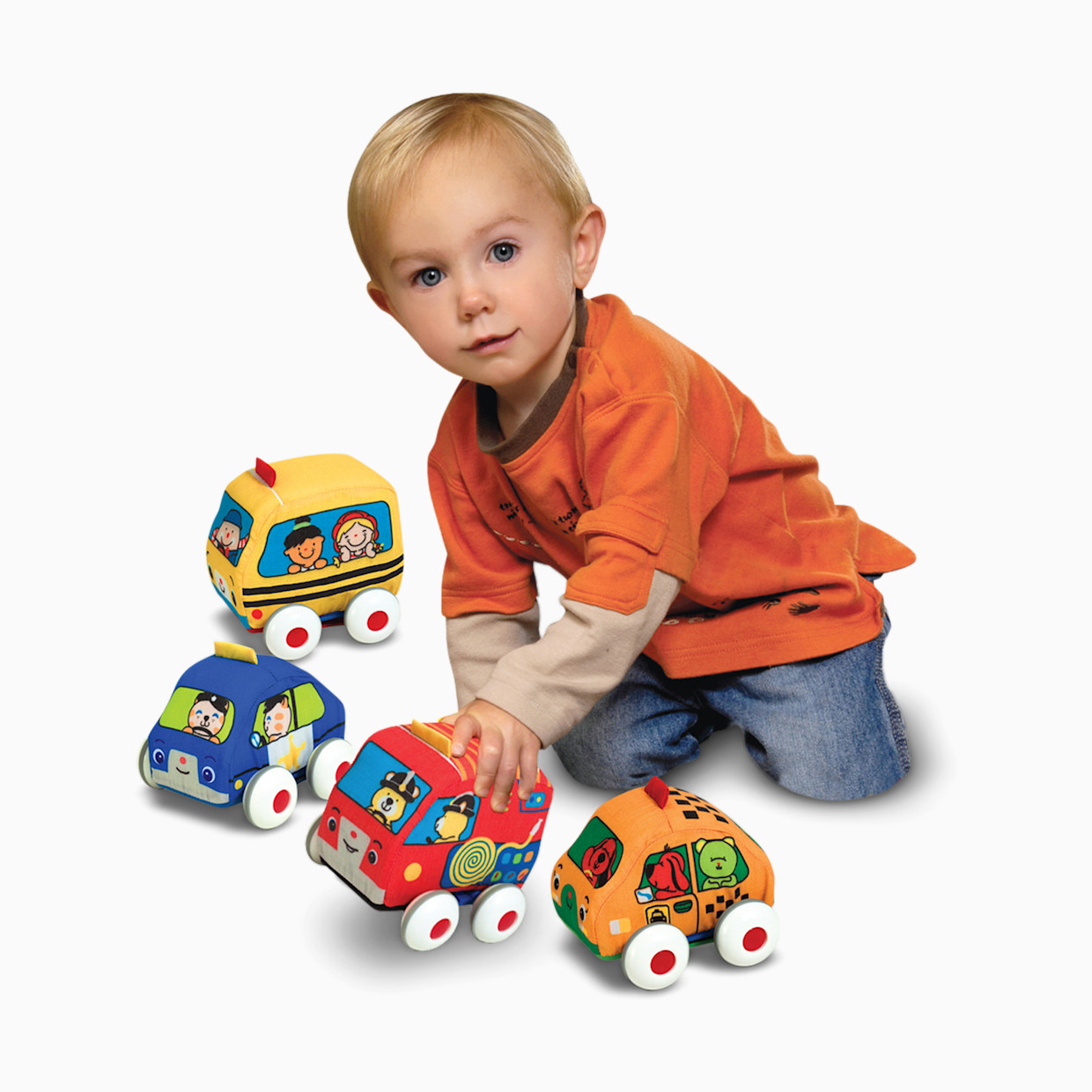 Melissa & Doug Pull-Back Town Vehicles Baby and Toddler Toy.