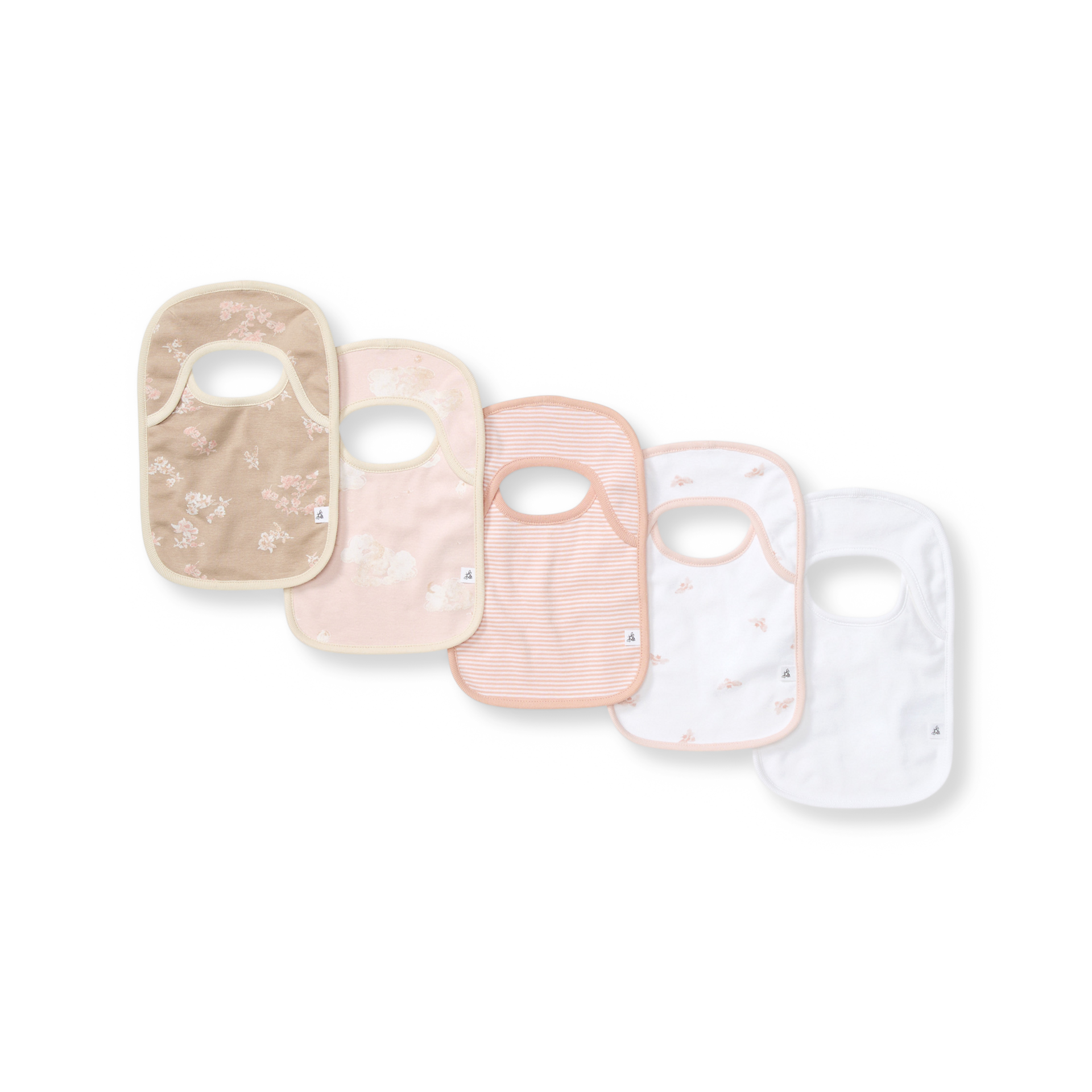 Burt's Bees Baby Organic Lap Shoulder Bibs (5 Pack).
