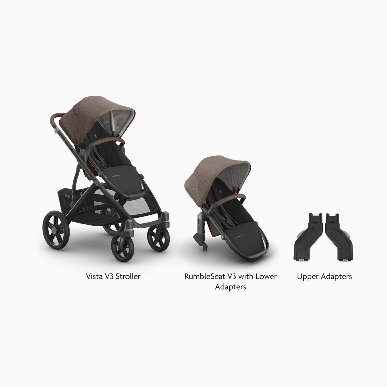 UPPAbaby Vista V3 Stroller, RumbleSeat V3 & Upper Adapters - Owen.