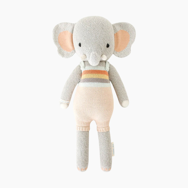 cuddle+kind Hand-Knit Doll - Evan The Elephant, Little 13".