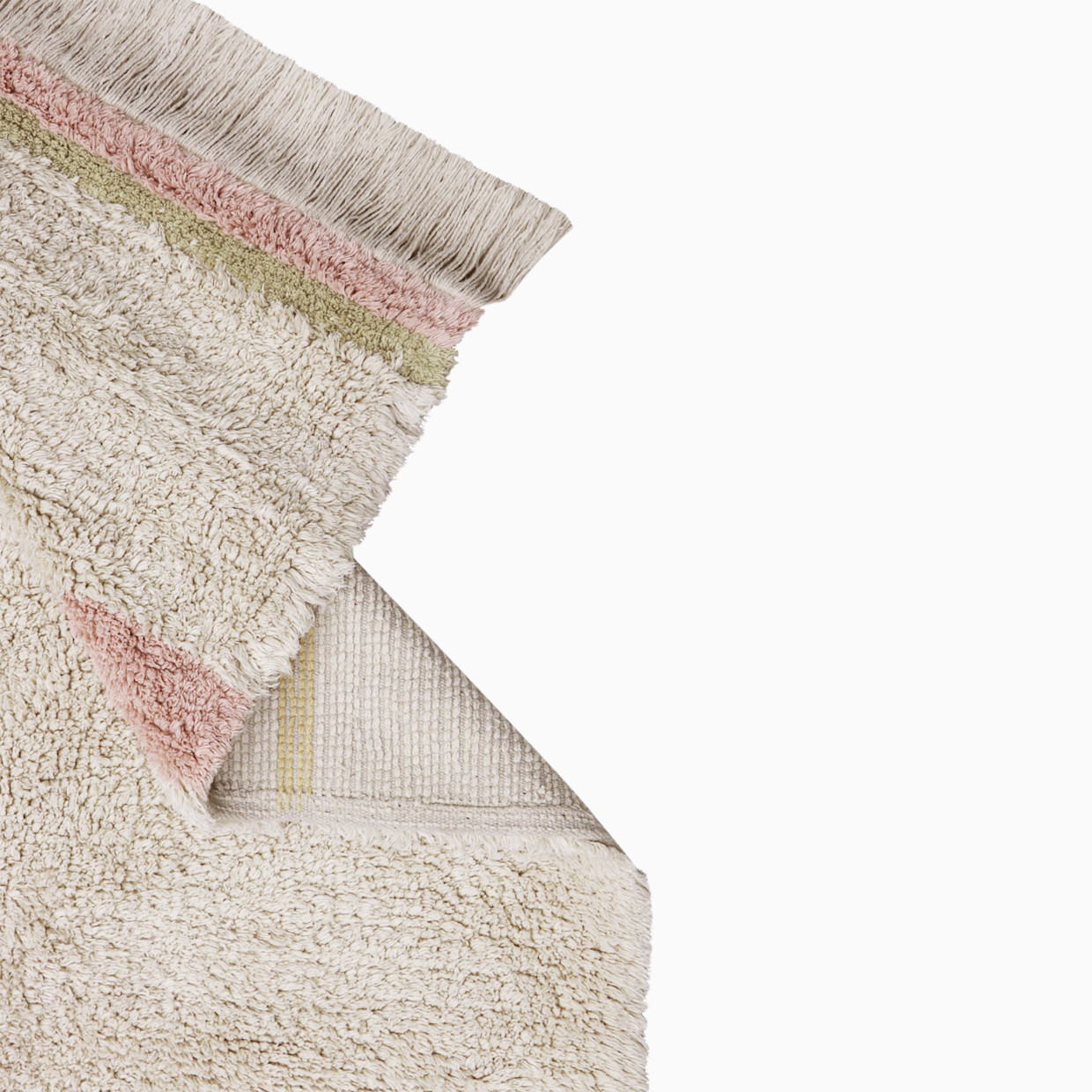 Lorena Canals Lanes Washable Rug - Vintage Nude, 4' 7" X 6' 7".