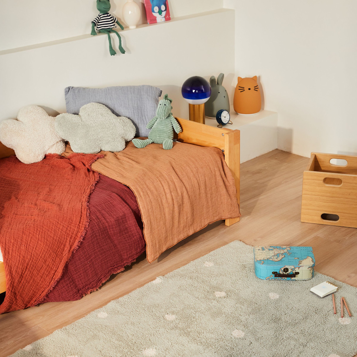 Lorena Canals Cloud Floor Cushion - Blue Sage.