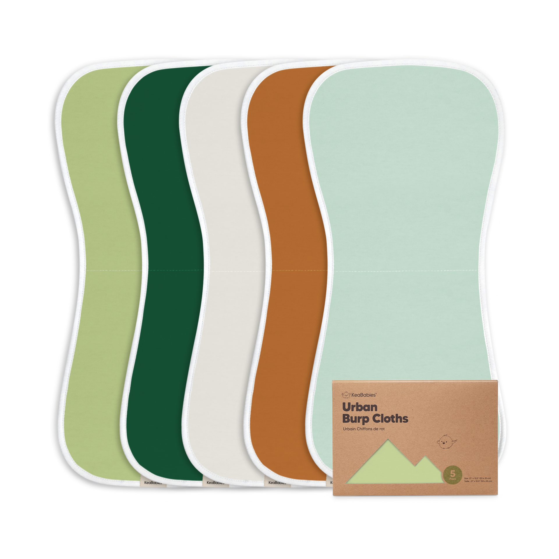 KeaBabies Urban Burp Cloths (5 Pack) Hunter Babylist Shop