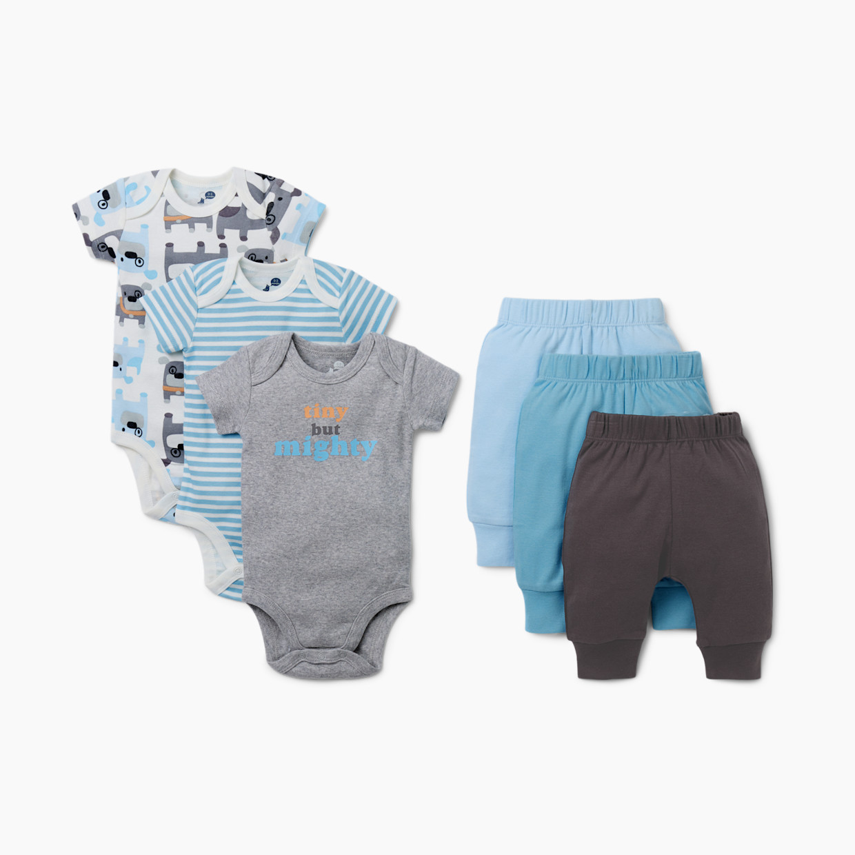 Small Story 6 Piece Set - Dapper Dogs, 0-3 M.