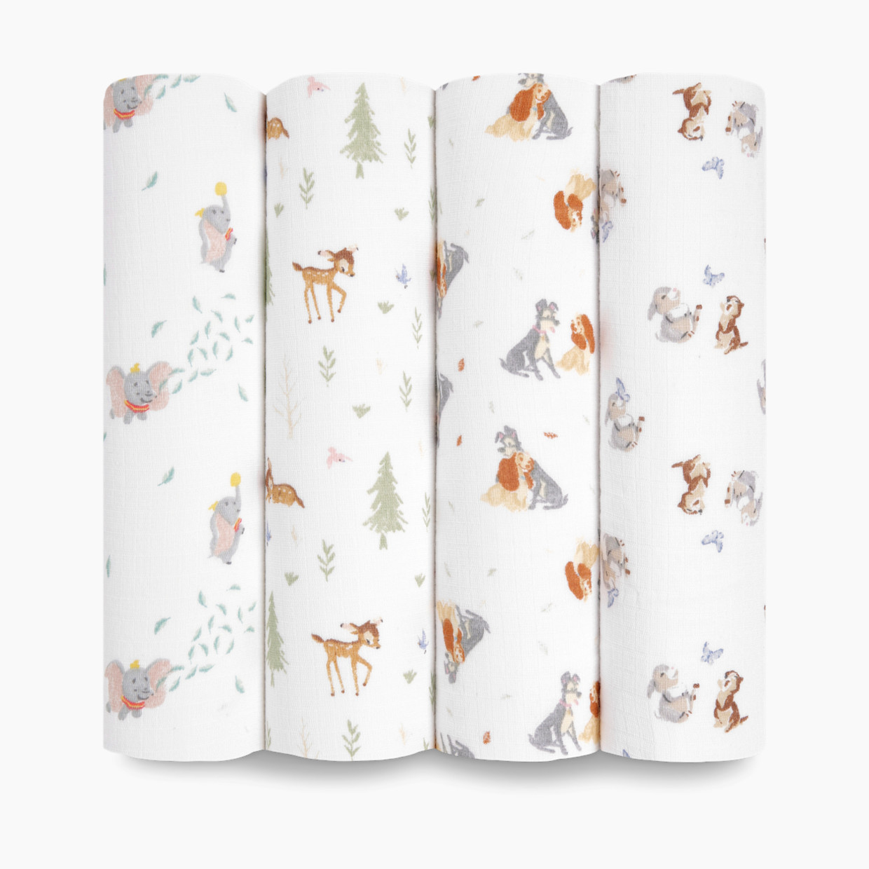Aden + Anais Disney Essentials Cotton Muslin Swaddles (4 Pack) - Disney + Friends, 4.