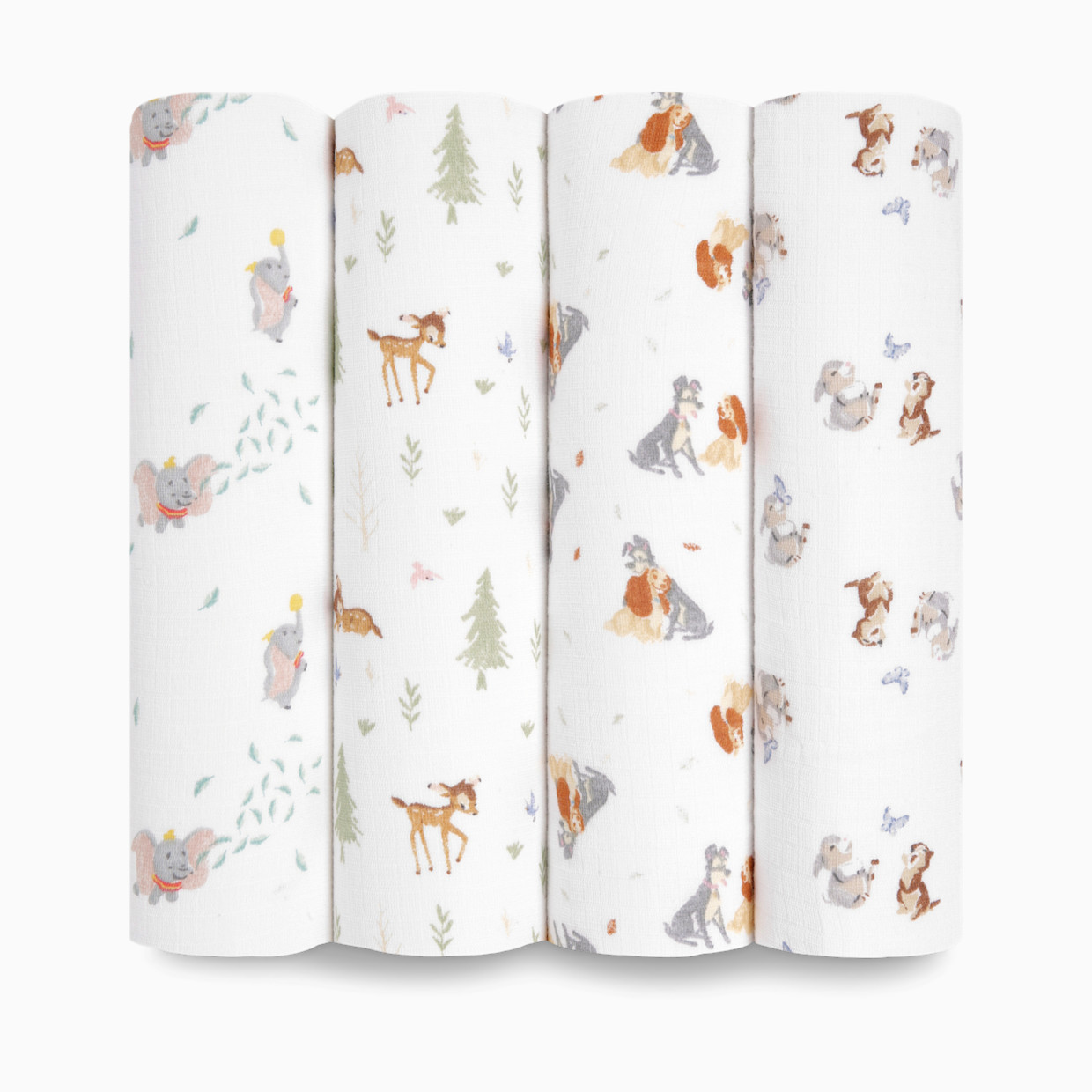 Aden + Anais Disney Essentials Cotton Muslin Swaddles (4 Pack) - Disney + Friends, 4.