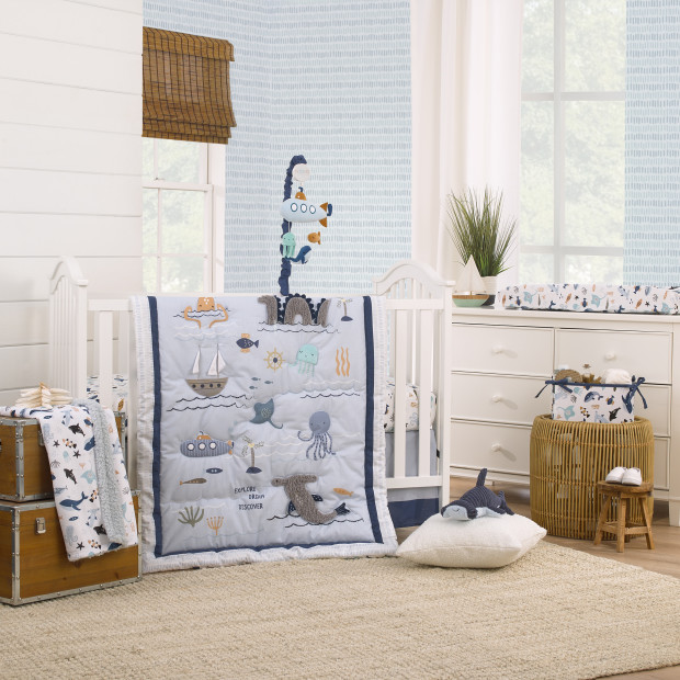 NoJo Baby 4 Piece Nursery Crib Bedding Set - Explore Dream Discover.