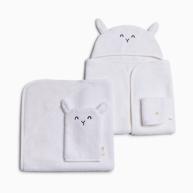 Tiny Kind Cozy Critter Organic Cotton Bath Time 4-Piece Set.