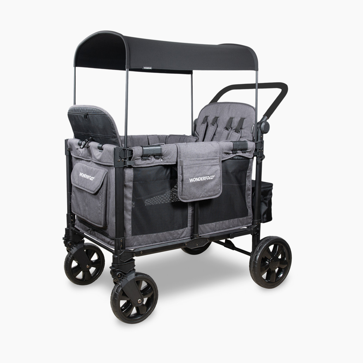 WonderFold Wagon W4 Elite Pro Stroller Wagon - Charcoal Gray.