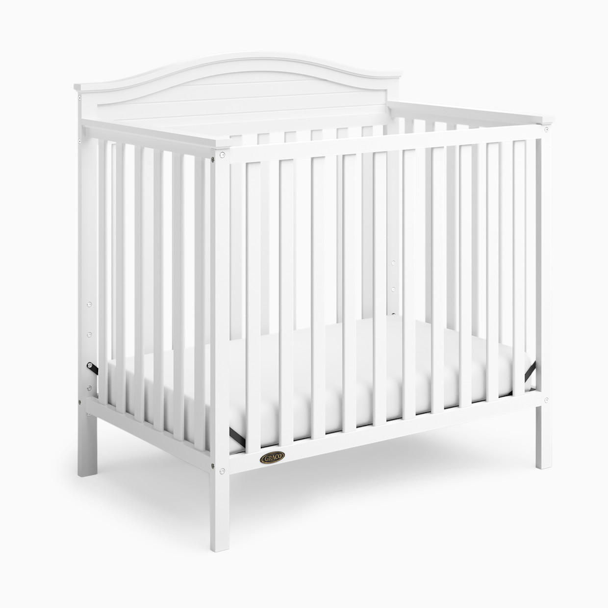 Graco Stella 4-in-1 Convertible Mini Crib - White.