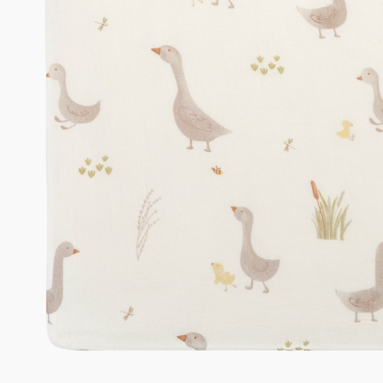 Crane Baby Cotton Sateen Crib Fitted Sheet - Charlie Goose.