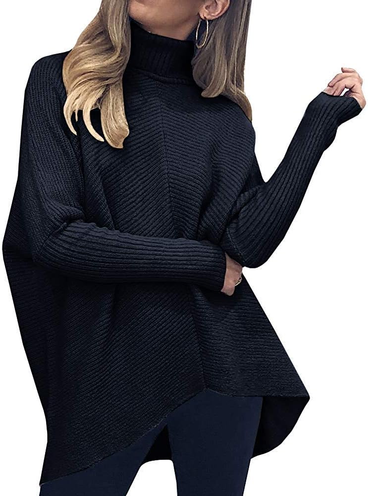 ANRABESS Womens Turtleneck Oversized Sweater.