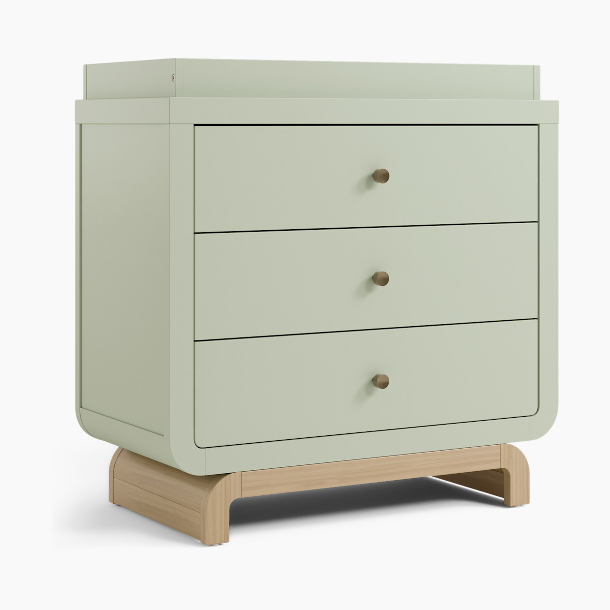 Storkcraft Santorini 3 Drawer Chest with Removable Changing Topper - Sage With Driftwood.