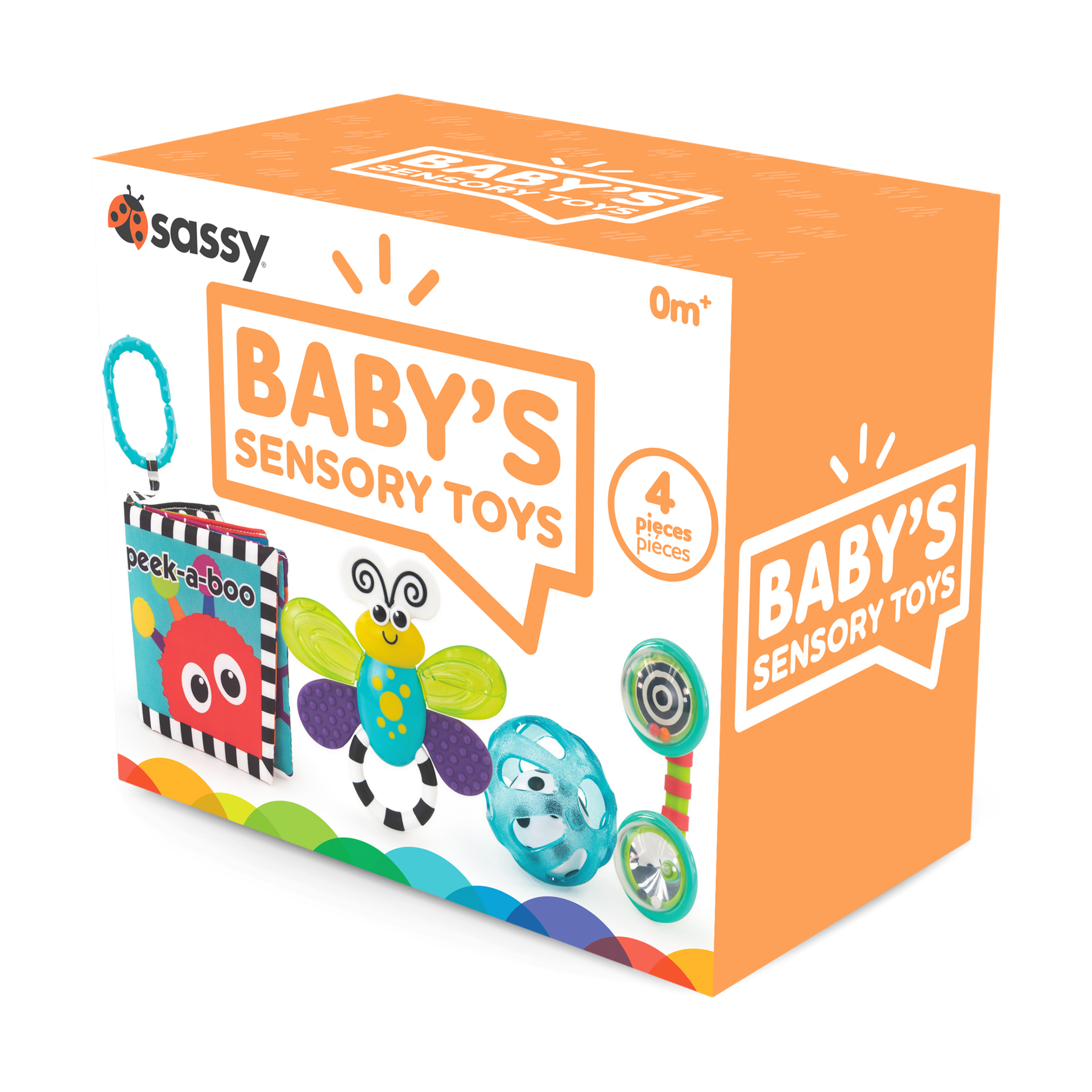  Baby's Sensory Toys Box Set (4 Toys).