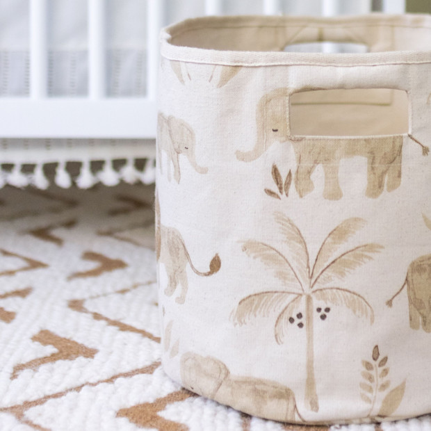 Crane Baby Cotton Canvas Storage Bin.