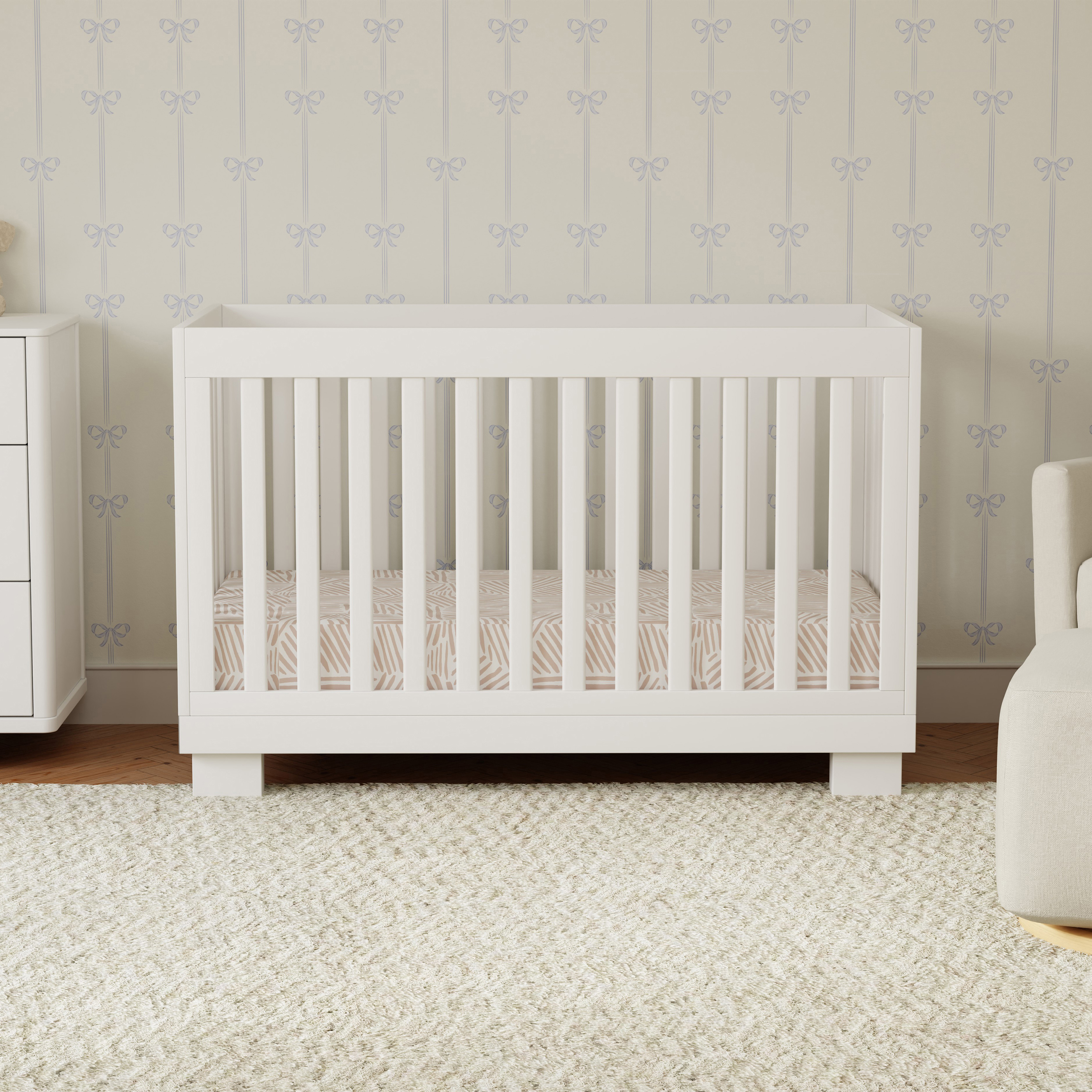 babyletto Modo 3-in-1 Convertible Crib with Toddler Bed Conversion Kit.