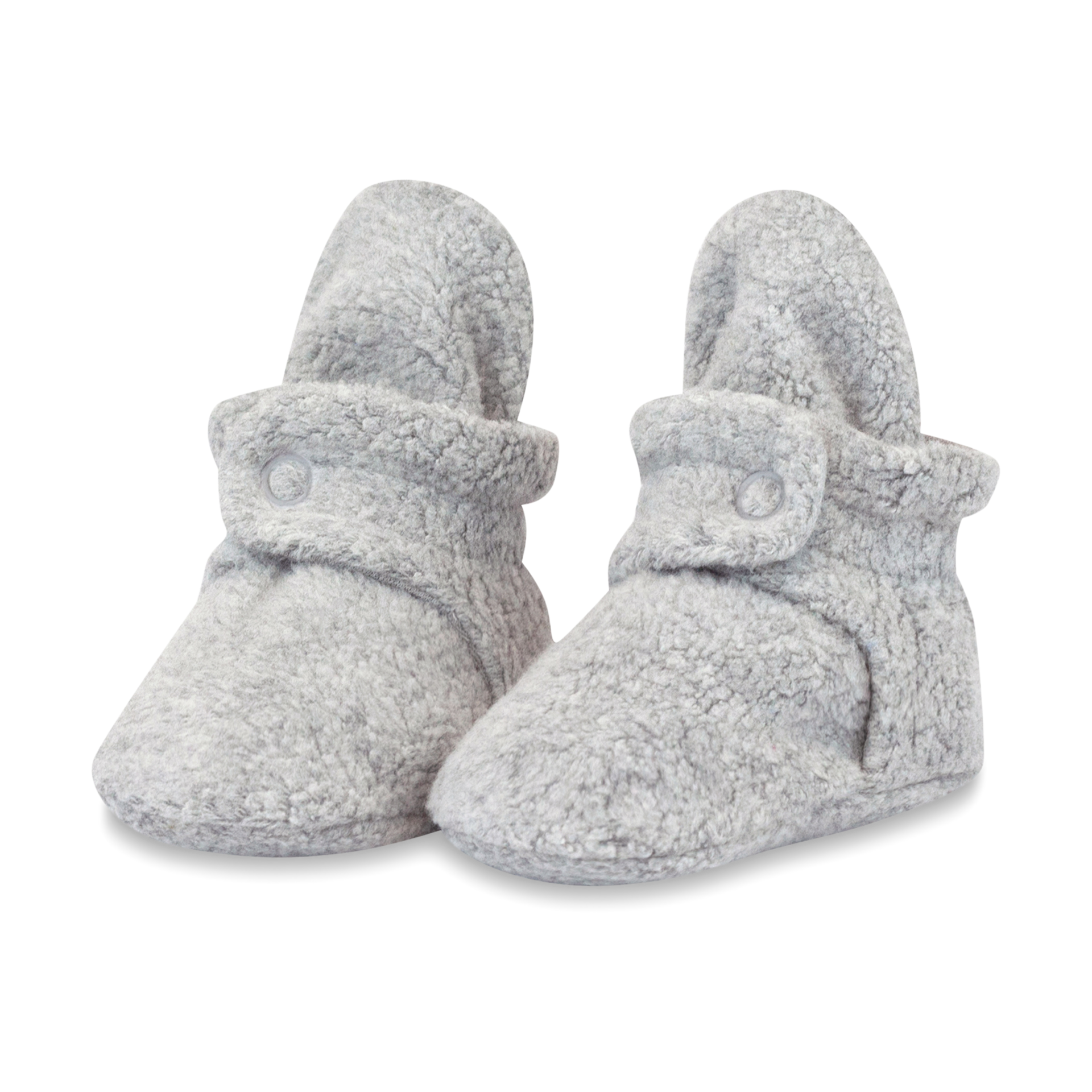 Zutano Cozie Fleece Bootie - Heather Grey, 3 M.