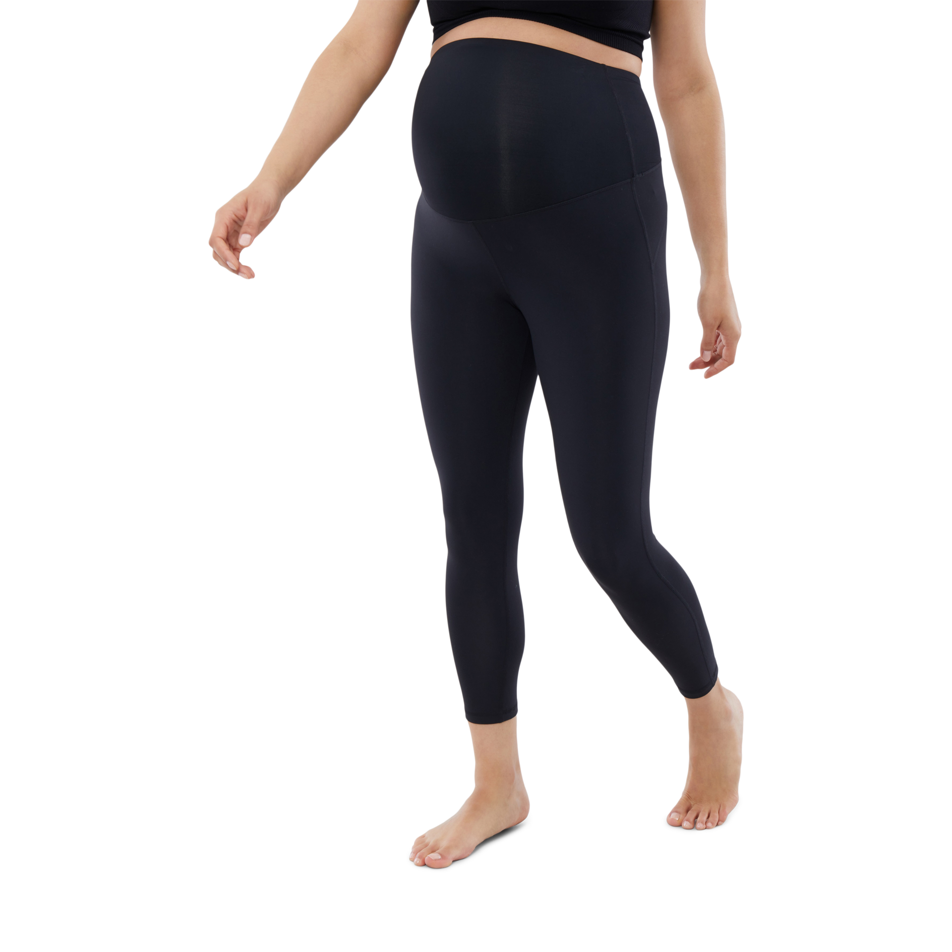 Ingrid and Isabel Foldover Legging and Bike Short Bundle - Black, M.