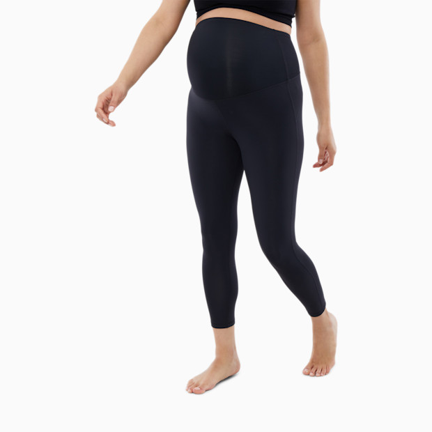 Ingrid and Isabel Foldover Legging and Bike Short Bundle - Black, M.