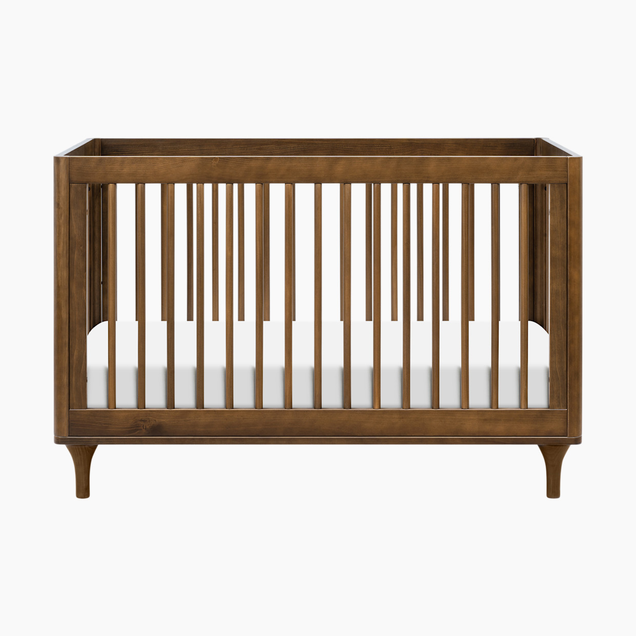 babyletto Lolly 3-in-1 Convertible Crib with Toddler Bed Conversion Kit - Natural Walnut.